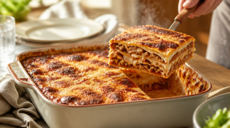 Cuisson des lasagnes au four