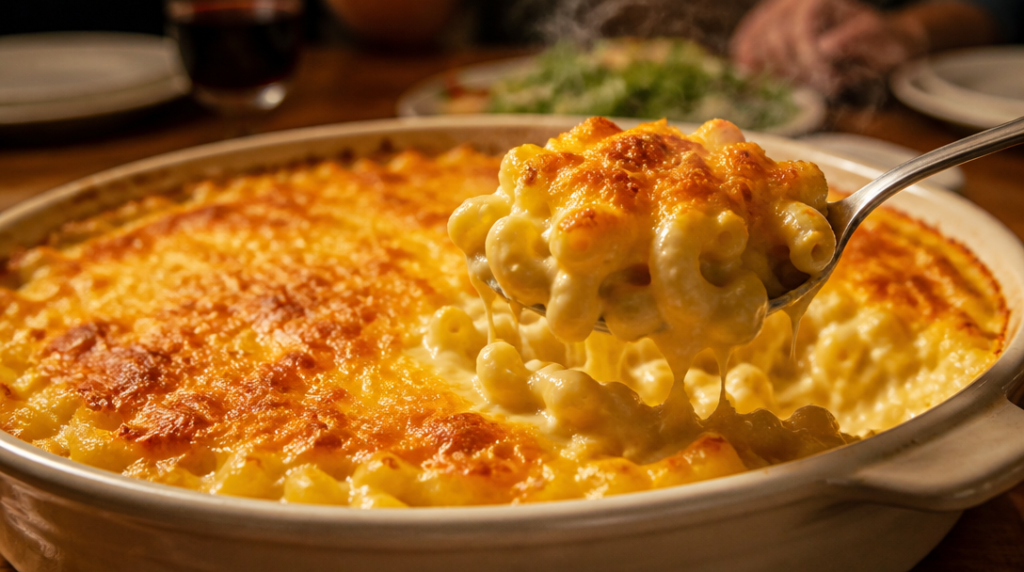 Gratin de macaroni doré au fromage