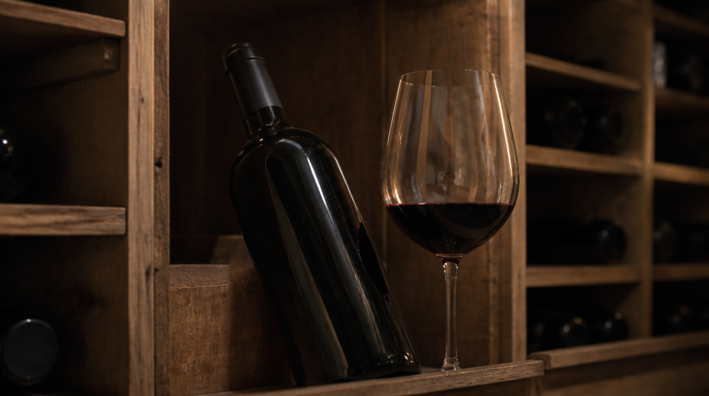 Masseto merlot dans une cave à vins