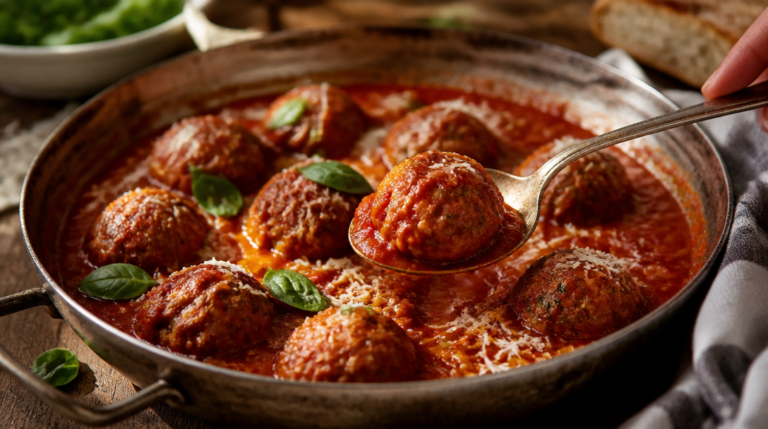 Meilleures boulettes italiennes au sugo dans une sauteuse