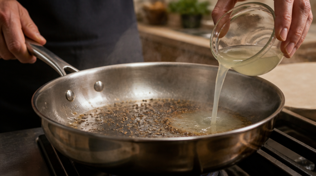 Poivre noir infusé dans l'eau de cuisson