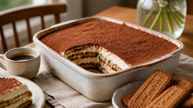 Recette de tiramisu aux spéculoos crémeux au cacao