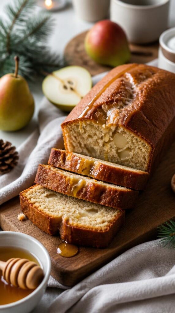 Cake poire miel moelleux aux fruits d'hiver