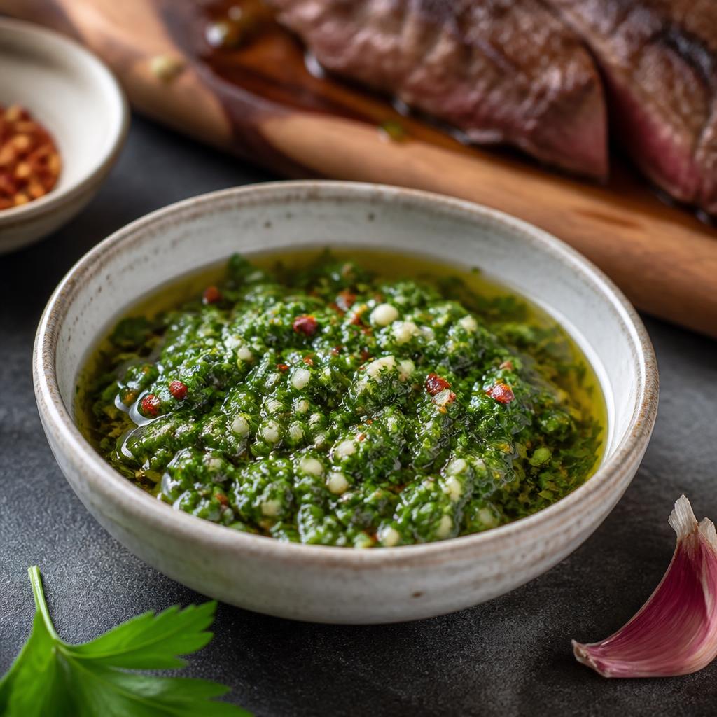 Chimichurri minute pour viandes grillées