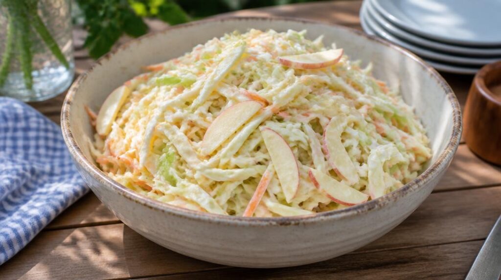 Coleslaw à la pomme accompagnement barbecue facile