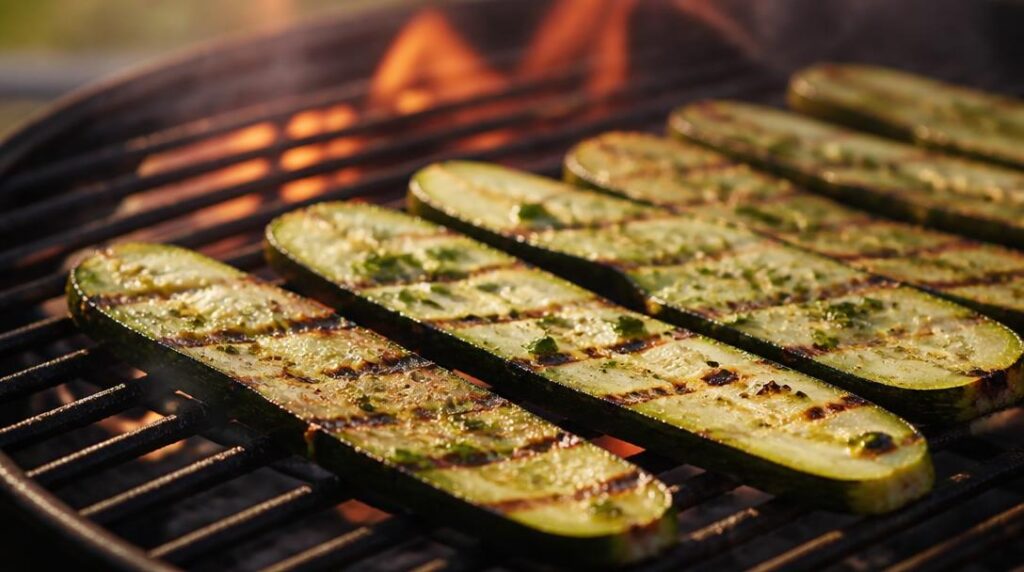 Courgettes grillées pour accompagnement barbecue