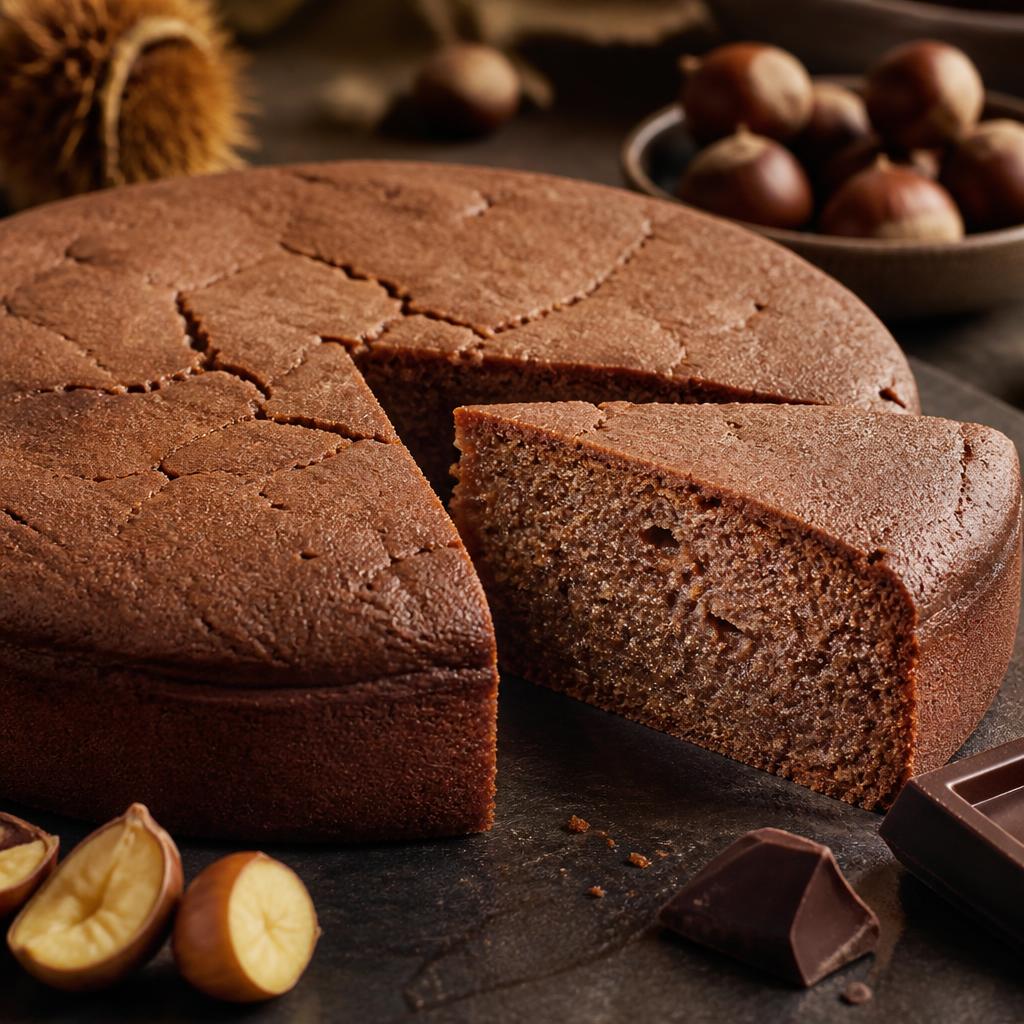Gâteau aux marrons et chocolat fondant