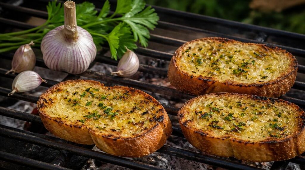 Pain à l'ail grillé pour barbecue