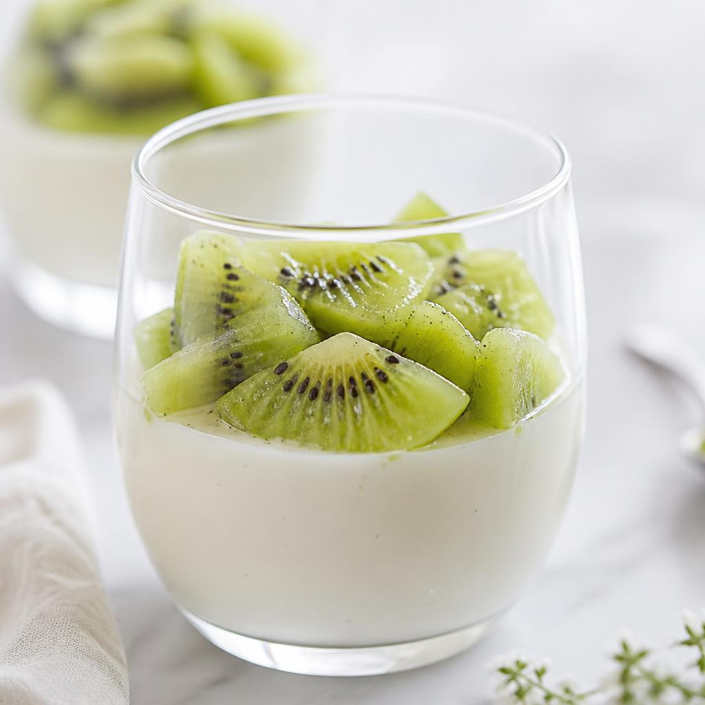 Panna cotta vanille au kiwi frais