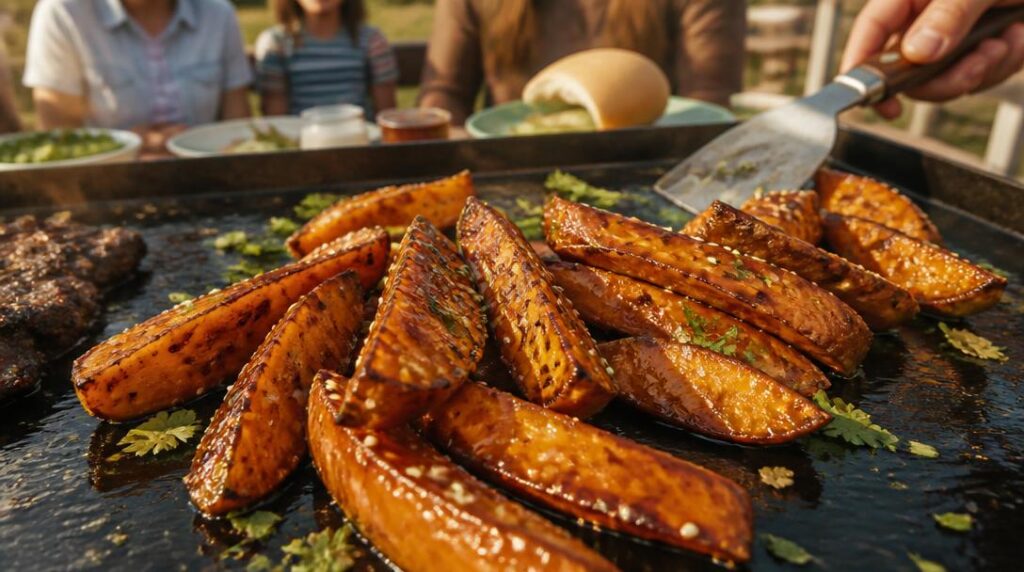 Patates douces au sésame pour barbecue