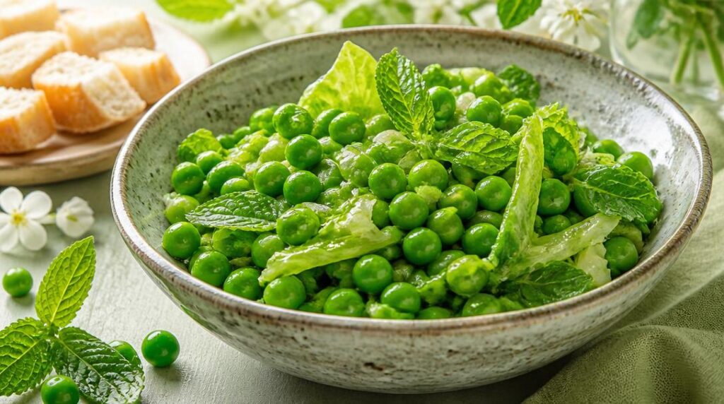 Petits pois à la menthe pour gigot de Pâques