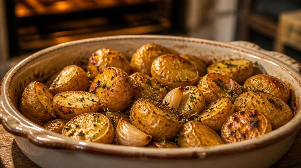 Pommes de terre rôties au thym pour gigot