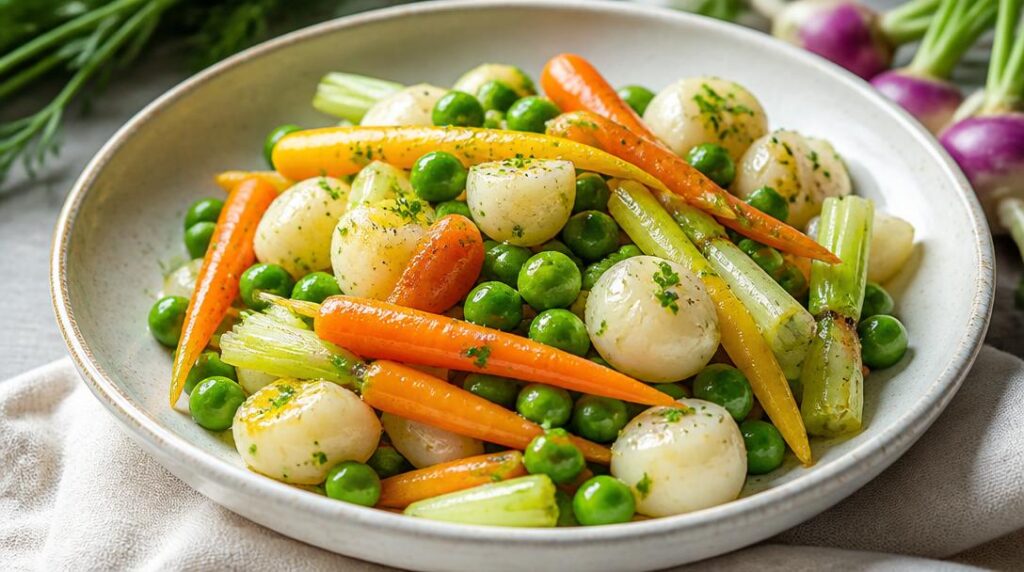 Printanière de légumes de saison pour agneau