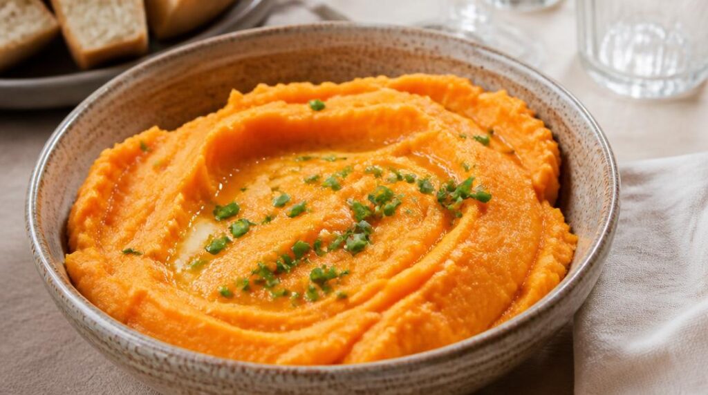 Purée de patates douces pour garniture de gigot