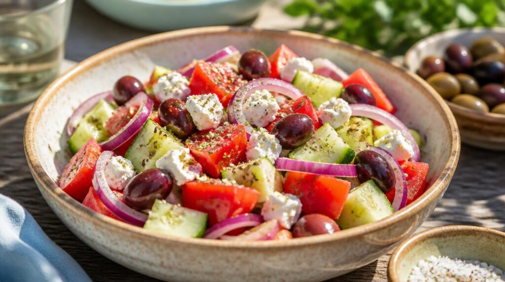 Salade grecque minute pour barbecue